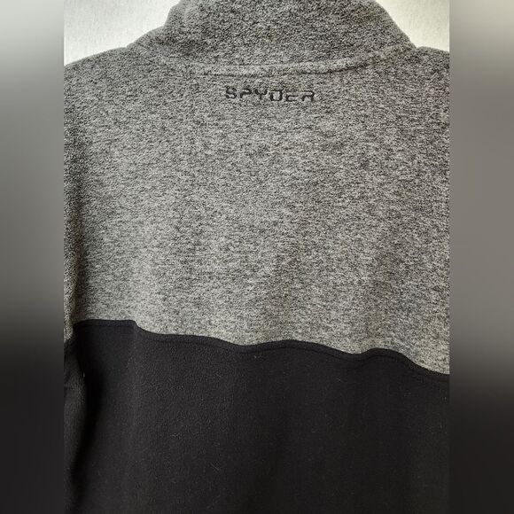 Spyder men's winter fleece 3 snap pullover sweatshirt sweater Med - Picture 4 of 9